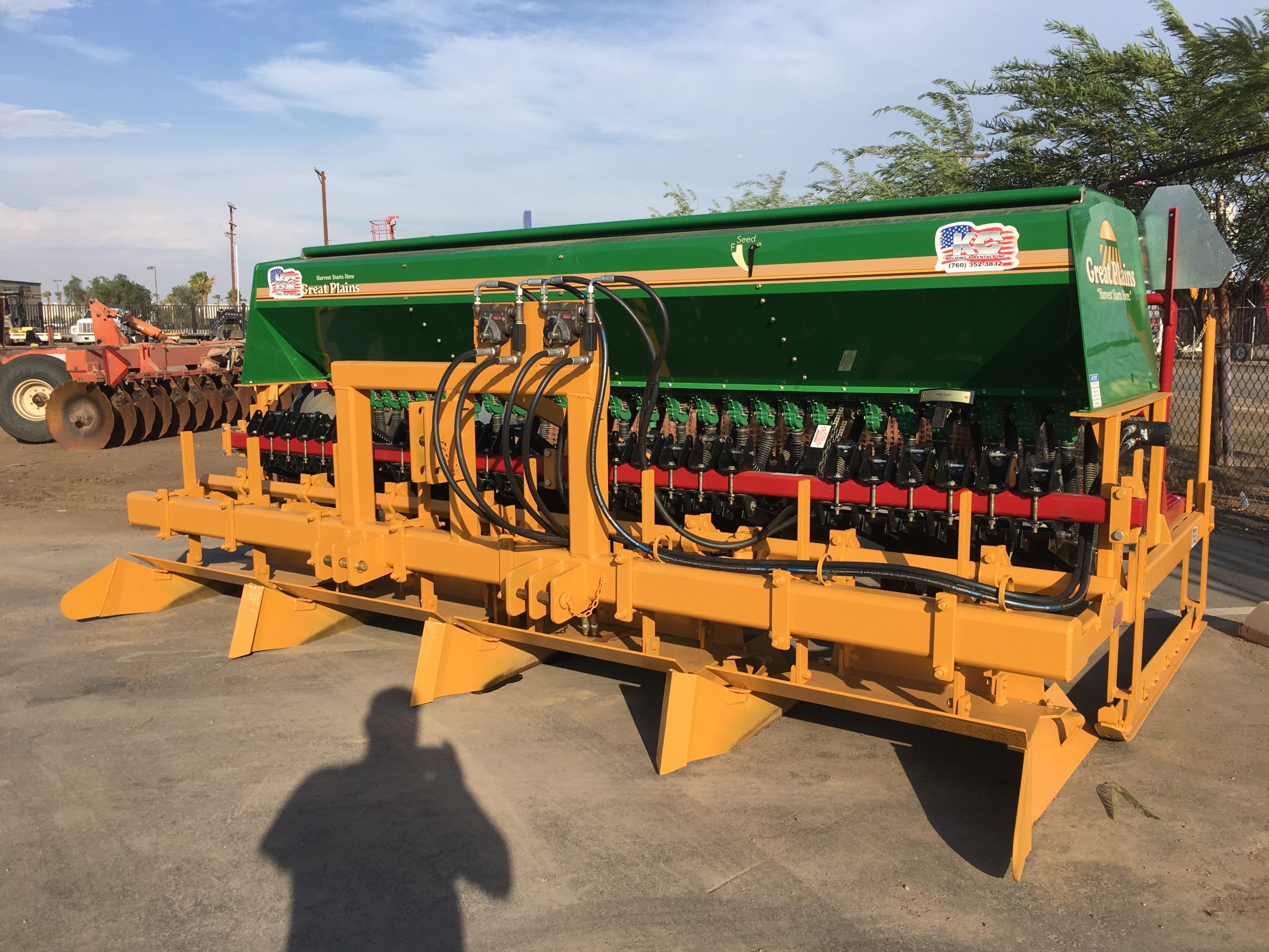 Farming equipment with KC logo